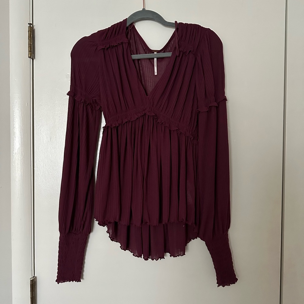 Free people maroon top